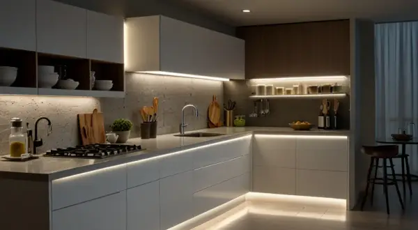 LED pod szafkami w kuchni: Jak zamontować i wybrać najlepsze opcje?